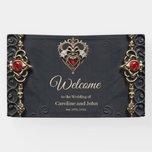 Stunning gothic heart banner
