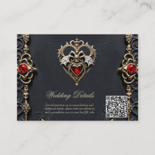 Stunning gothic heart enclosure card