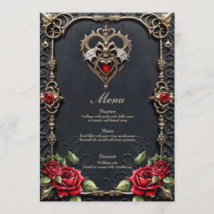 Stunning gothic heart  menu