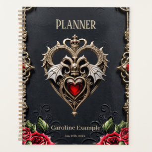 Stunning gothic heart planner