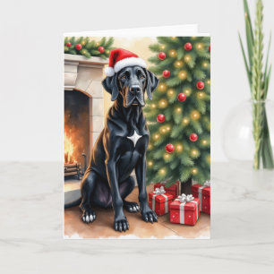 Stunning Great Dane Christmas Card