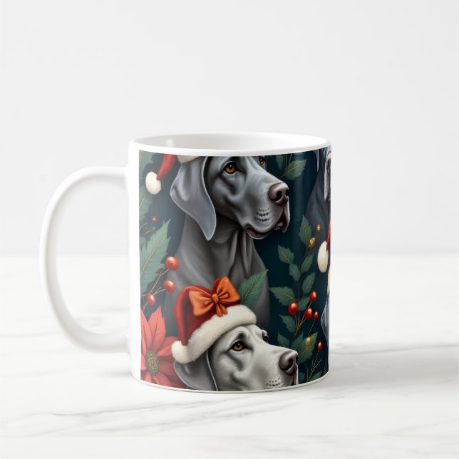 Stunning Great Dane Christmas Coffee cup (Left)