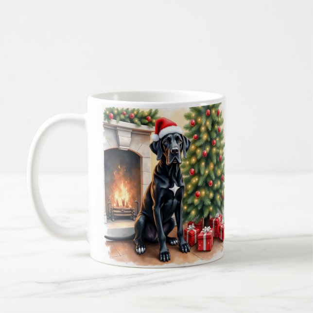 Stunning Great Dane Christmas  Coffee Mug (Left)