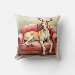 Stunning Great Dane Christmas Cushion