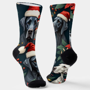 Stunning Great Dane Christmas Socks