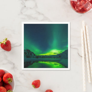 Stunning Green Aurora Napkin