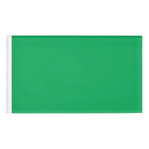 Stunning Green Background with White Border Design Name Tag