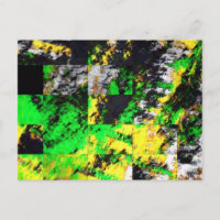 Stunning Green Yellow Abstract Fine Artwork