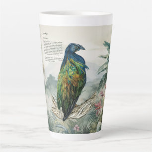 Stunning Hand-Painted Nicobar Pigeon Latte Mug