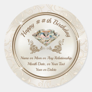 Stunning Happy, Birthday Stickers for Women