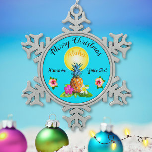 Stunning Hawaiian Christmas Ornaments PERSONALIZED