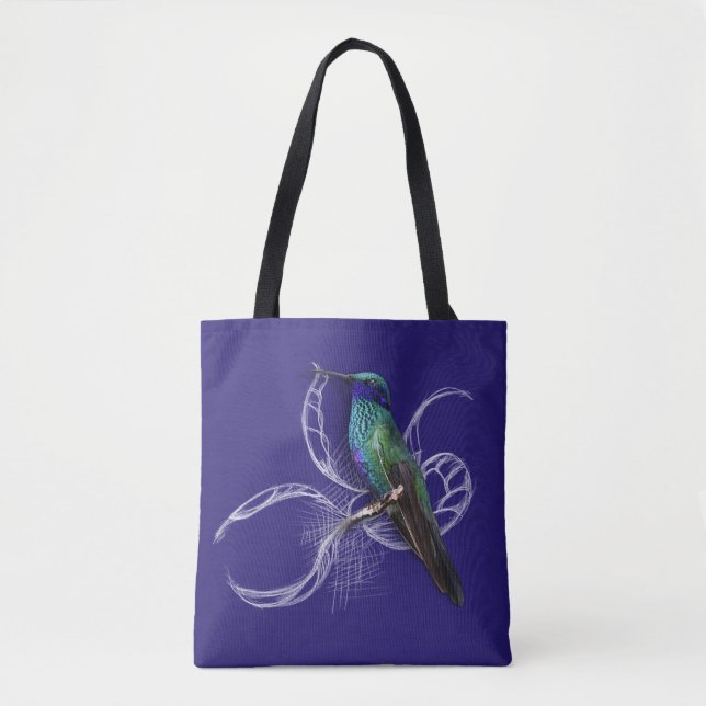 Stunning Hummingbird - personalise by adding name Tote Bag (Front)