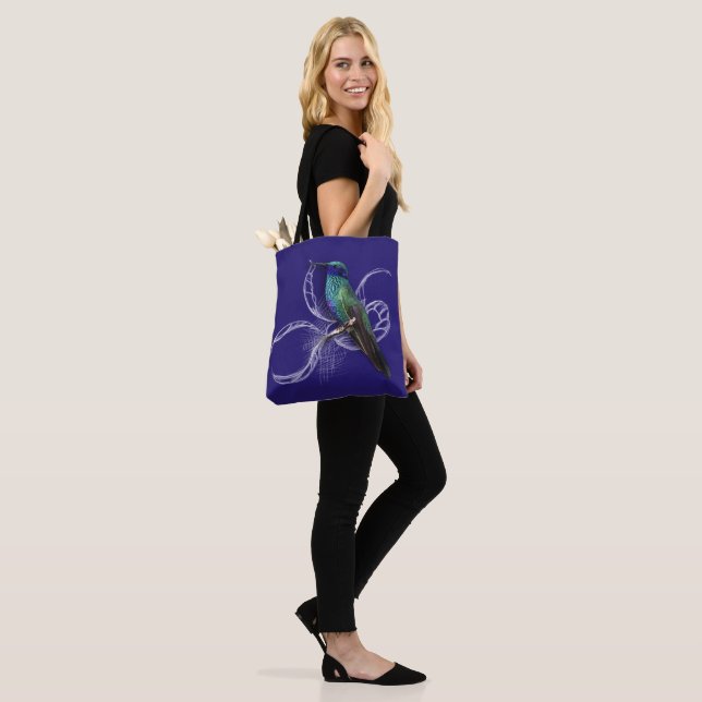 Stunning Hummingbird - personalise by adding name Tote Bag (On Model)