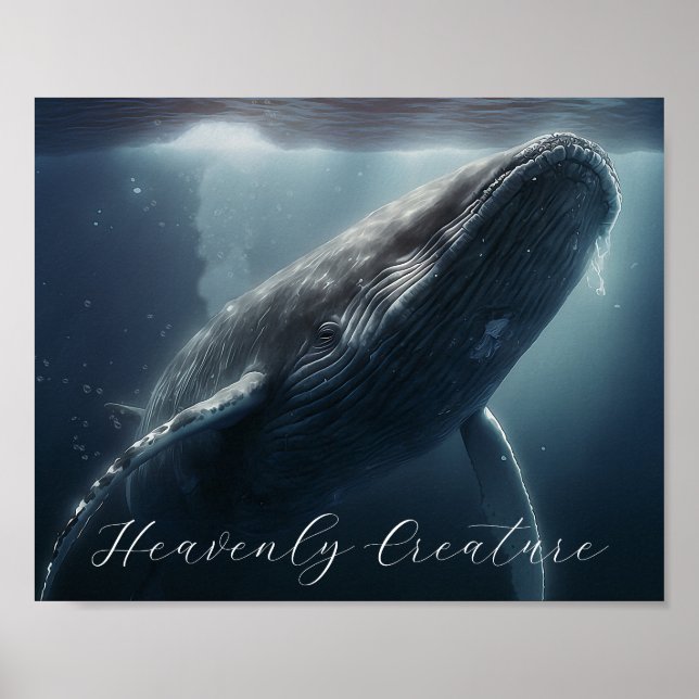 Stunning Humpback Whale Poster or Decoupage Paper (Front)