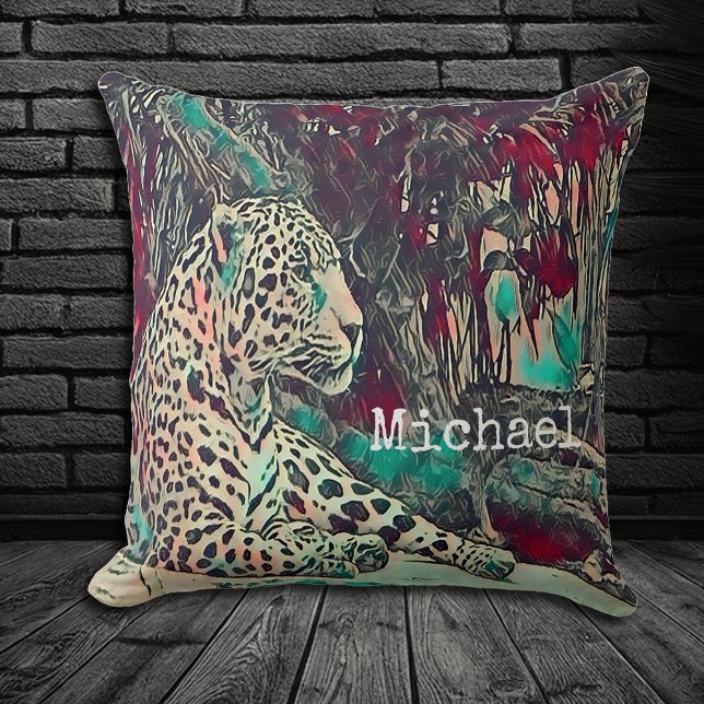 Stunning  Jaguar Personalised Cushion (Creator Uploaded)
