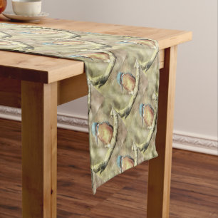 Stunning Kingfisher In Watercolor Short Table Runner