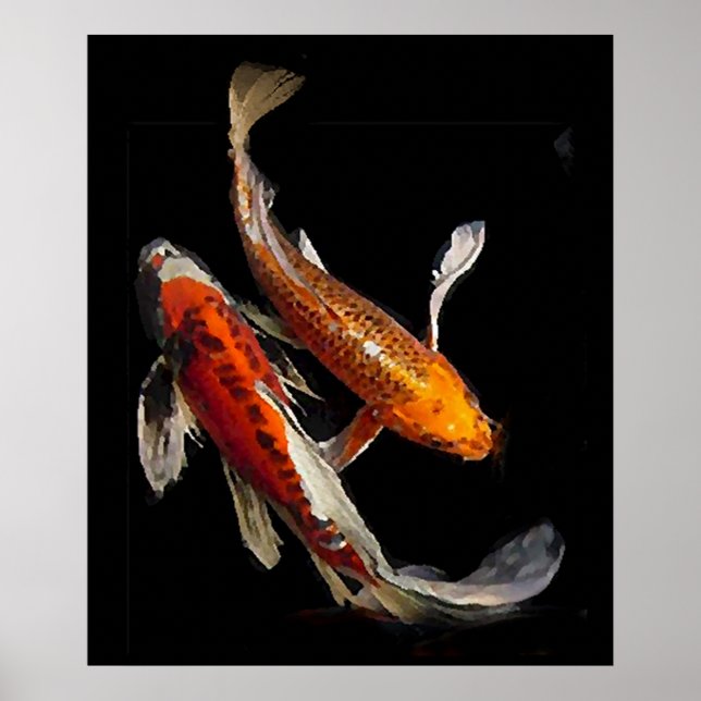 Stunning Koi Pair Poster (Front)