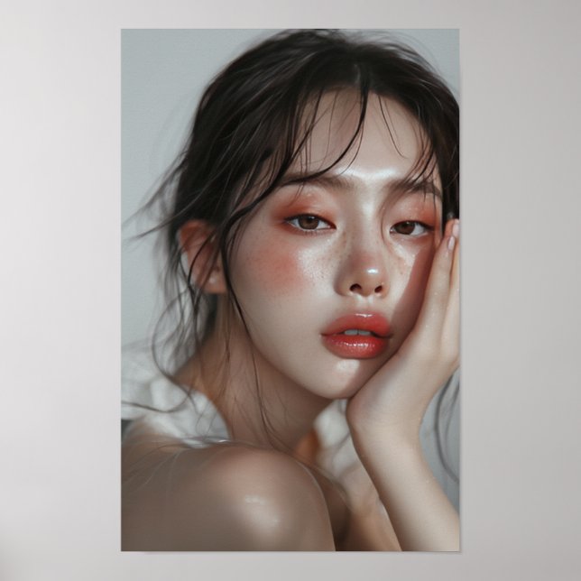 Stunning Korean Makeup Model Poster (Front)