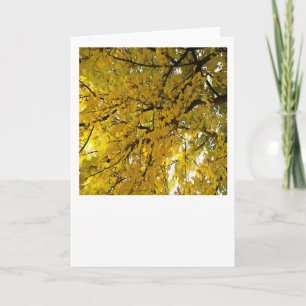 Stunning Leaves Autumn Vibes Abstract Art Card