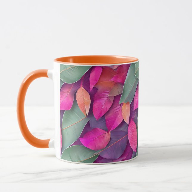 Stunning Leaves Pattern  Mug (Left)