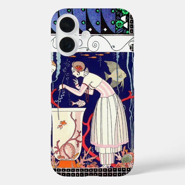 STUNNING LITTLE FISH ,ART DECO BEAUTY FASHION Case-Mate iPhone CASE (Back)