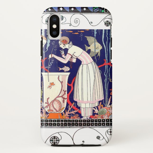 STUNNING LITTLE FISH ,ART DECO BEAUTY FASHION Case-Mate iPhone CASE (Back)