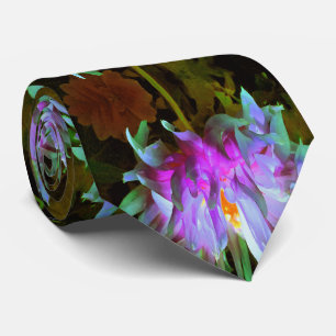Stunning Magenta and Lime Green Cactus Dahlia Tie
