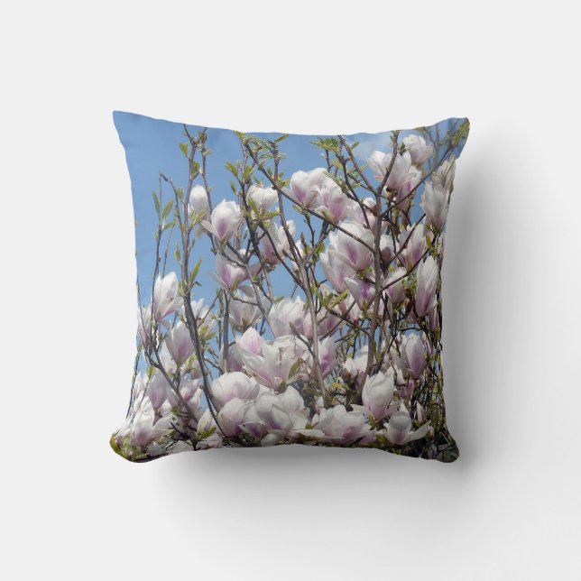 Stunning Magnolia Blossom Cushion (Front)