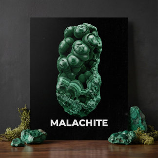 Stunning Malachite Crystal Poster