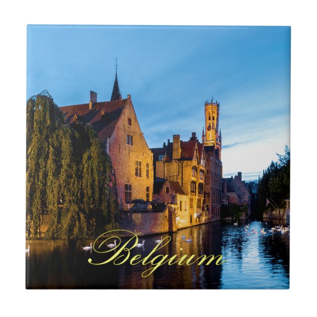Stunning! Medieval Bruges Belgium - Pro Photo Tile (Front)