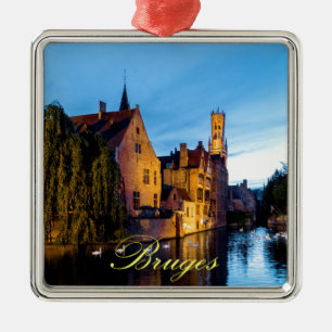 Stunning! Medieval Bruges - Pro Photo Metal Tree Decoration