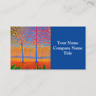 Stunning Modern Art Woodland Forest Business Card