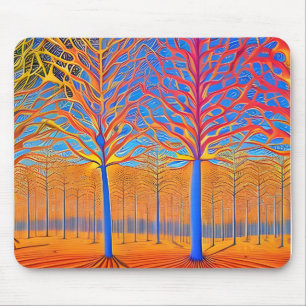 Stunning Modern Art Woodland Forest Mouse Mat
