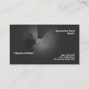 Stunning Monochrome Mum Baby Nanny Business Card