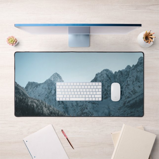 Stunning mountains and spruce forest desk mat (Office 1)