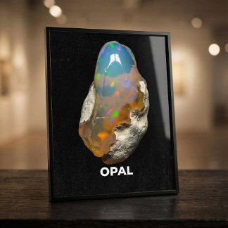 Stunning Natural Opal Gemstone Poster