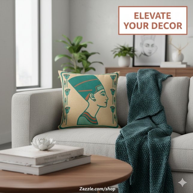Stunning Nefertiti Ancient Royal Art Cushion (Creator Uploaded)