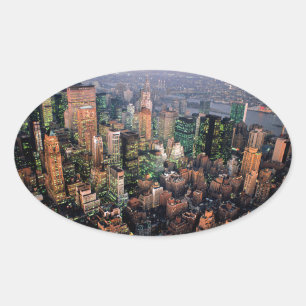 Stunning! New York City USA Oval Sticker