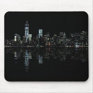 Stunning Night Photo of New York Skyline Mouse Mat