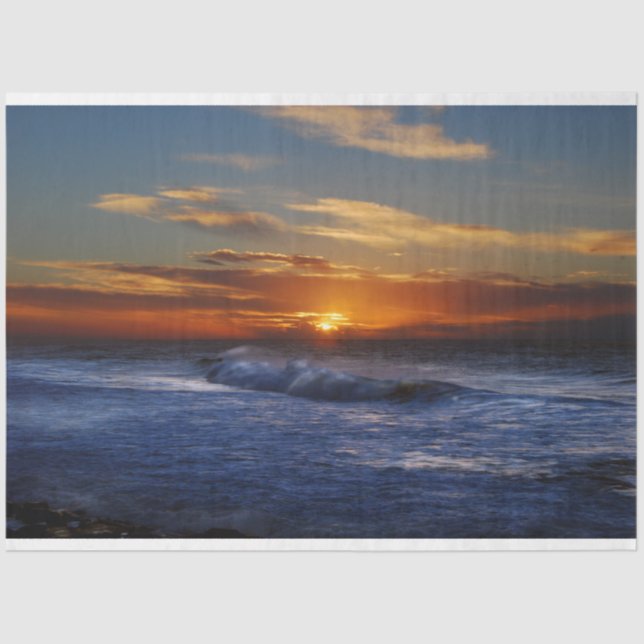 Stunning Ocean Sunset Decoupage Tissue Paper (Front)