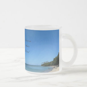 Stunning Ocean View, Blue Frosted Mug