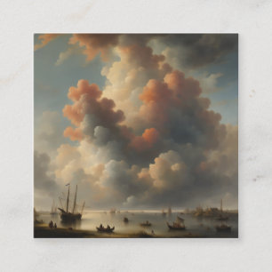 Stunning old dutch fine art trending masterpiece! square business card
