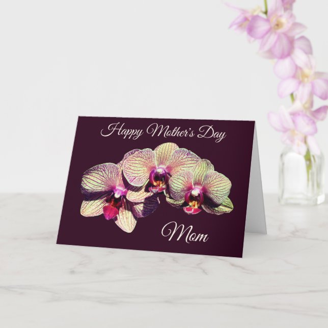 Stunning Orchid Flowers Mother's Day  Card (Orchid)