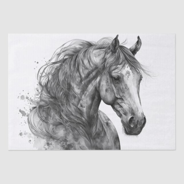 Stunning Painted Horse Tissue Paper (Front)