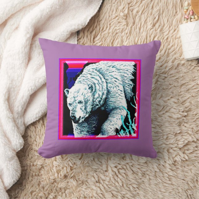 Stunning Painting of a Polar Bear. Buy Now Cushion (Blanket)