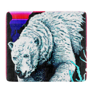 Stunning Painting of a Polar Bear. Buy Now Cutting Board
