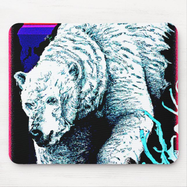 Stunning Painting of a Polar Bear. Buy Now Mouse Mat (Front)