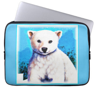 Stunning Painting of a Polar Bear Cub. Buy Now Laptop Sleeve