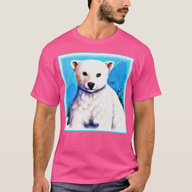Stunning Painting of a Polar Bear Cub. Buy Now T-Shirt (Front)