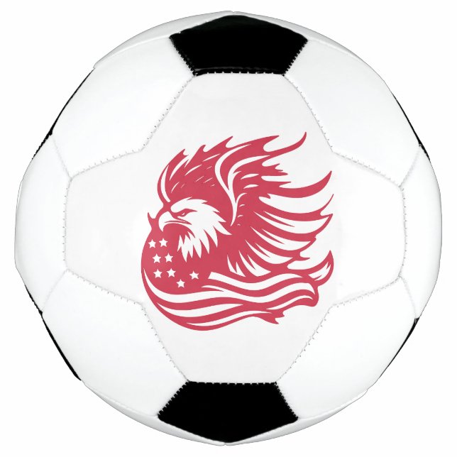Stunning Patriotic Eagle Digital Artwork Football (Front)